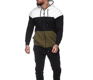 Survêtement uni unisexe personnalisé de grande taille, deux pièces, survêtement en molleton, jogging en coton et en polyester personnalisé, vente en gros - Product Image 6