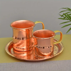 Vasos de Vodka de Cobre Clásicos Ecológicos de Alta Calidad Certificada, con Tapa a Prueba de Fugas, para Hoteles y Restaurantes - Product Image 4