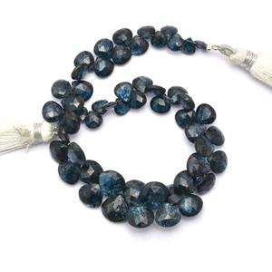 Kyanite AAA rare, facettes en forme de cœur, 6 mm-10 mm, kyanite naturelle bleu indigo turquoise, pierres semi-précieuses pour bijoux - Product Image 2