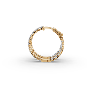 Pendientes de Aro Redondos con Diamantes Cultivados en Laboratorio, Chapados en Oro de 14k, 18k y Oro Rosa, para Bodas y Regalos - Product Image 3