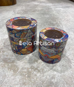 Plateaux et boîtes en bois et résine écologiques de haute qualité pour l'encens indien Bakhoor-Mabkhara, ensemble de boîtes pour le Ramadan par Bela Artisan - Product Image 3