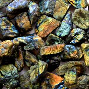 Multi Fire Natural Labradorite <b>Raw</b> Stone High Flash Specimen Rough Loose Cabochon Gemstone Polished Healing <b>Crystal</b> Jewelry Lot - Product Image 1