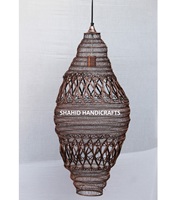 Suspension en bronze nouvellement conçue avec finition or/noir/bronze grillage ovale/forme carrée 27cm diamètre 17cm hauteur