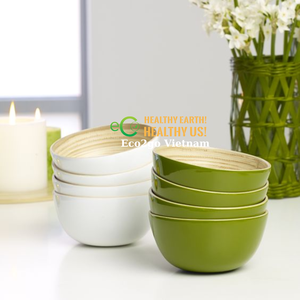 Offre Spéciale et prix chaud ensemble de bol et cuillère d'aspiration pour bébé en bambou naturel/bol à salade en bambou par Eco2go Vietnam - Product Image 3