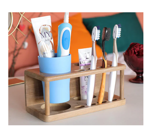 Porte-brosse à dents en bois, étagère de cuisine, organisateur d'épices personnalisé, accessoires de cuisine, prix le plus bas - Product Image 3