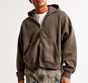 เสื้อฮู้ดผ้าฟลีซสำหรับผู้ชาย, เสื้อมีฮู้ดปักลายไซส์ใหญ่พิเศษ400/500Gsm - Product Image 1