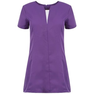 Túnica de Manga Corta para Mujer de Primera Calidad en Poliéster y Elastano con Estampado en Relieve, Fusión sin Costuras, Servicio OEM - Product Image 2