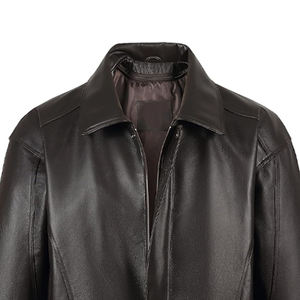 แจ็กเก็ตบอมเบอร์หนังสำหรับทุกเพศเสื้อแจ็คเก็ตหนังมีซิปแขนยาวสำหรับฤดูใบไม้ร่วงฤดูหนาว - Product Image 3