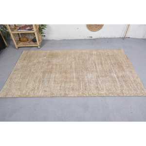 พรมขนสัตว์คลาสสิกที่ทันสมัยการออกแบบการเย็บปะติดปะต่อกันด้วยสีเบจขนกำมะหยี่โพลีเอสเตอร์ทำด้วยมือสำหรับห้องนั่งเล่นห้องนอนวัยรุ่นห้องโถง3.7 x 6.7ft - Product Image 3