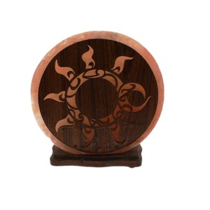 Placa de flores 3D del Himalaya con embalaje individual Lámpara de sal con forma de globo de estilo Feng Shui tallada-Sian Enterprises - Product Image 2