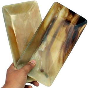 Bandeja para Servir Alimentos Ecológica de Cuerno de Búfalo con Color Natural, Pulida a Mano, Estilo Clásico, Tamaño Personalizado para Uso en Campamentos - Product Image 3