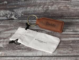 Vente en gros de porte-clés en cuir véritable marron promotionnel porte-clés en cuir véritable porte-clés en cuir avec logo personnalisé LKC-0151 - Product Image 4