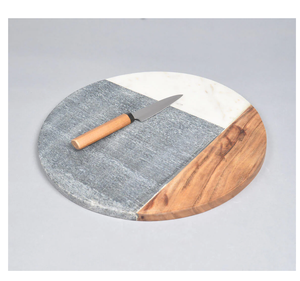 Unique Design Marble Lazy Susan Different <b>Wood</b> Natural Color and <b>Wood</b> Design Marble Lazy Susan Manufacture Wholesale - Product Image 4