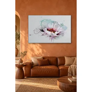 Impression sur toile Fida Ink Splash White Poppy - Product Image 1