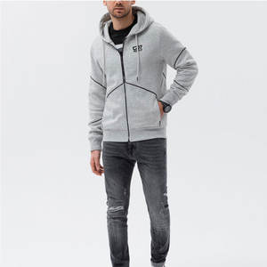 Fabricant professionnel fait hommes sweats à capuche zippés 100% coton bas quantité minimale de commande personnalisé Logo sweats à capuche zippés - Product Image 4