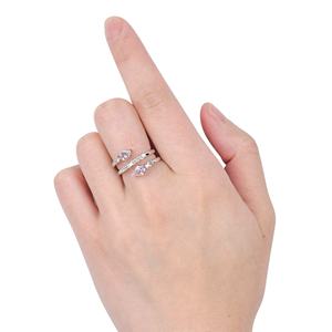 ชุดแหวนหมั้นเพชรสีชมพูแฟนซีตัดลูกแพร์6Ct ทอง18K เครื่องประดับงานแต่งงาน - Product Image 4