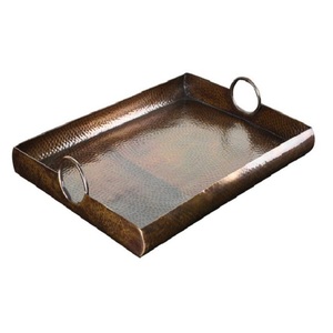 ถาดเสิร์ฟโลหะถาดเสิร์ฟโลหะแนวคลาสสิกงานแฮนด์เมด - Product Image 4