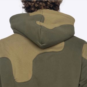 เสื้อฮู้ดผ้าคอตตอนขนแกะมีฮู้ดสีสองโทน - Product Image 5
