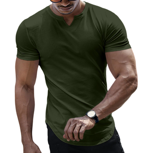 Producto Popular para hombre, camiseta de alta calidad, producto personalizado con timbre, camiseta de tela elástica con cuello redondo en blanco para hombre - Product Image 4