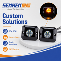 SENKEN profesional impermeable de alta potencia de doble Color LED montaje en superficie advertencia coche usado Super brillante Hide Away Light