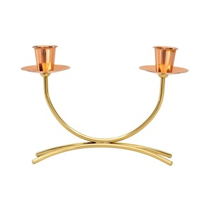 Lot de 2 bougeoirs dorés bougeoirs en métal de qualité supérieure bougeoirs en or prix de gros INDE - Product Image 6