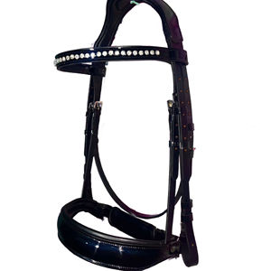 Nueva Llegada Inglés Cuero Caballo Brida Cristal Equipo Deportivo para Carreras de Caballos y Entrenamiento - Product Image 1