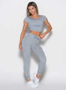 เลกกิ้งขอบเอวสูงสำหรับผู้หญิงกางเกงแฟชั่นรัดก้นแบบใหม่เป็นมิตรกับสิ่งแวดล้อม - Product Image 3