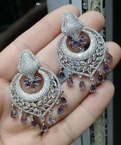 Conjuntos de pendientes de moda de acero inoxidable para mujer de calidad Superior, Nueva joyería Artificial de piedra de circón bordada con estilo - Product Image 6