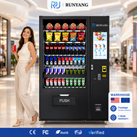 Distributeur automatique intelligent RUNYANG personnalisé avec écran tactile, lecteur de cartes, gestion basée sur le cloud et refroidissement par compresseur pour aliments et boissons