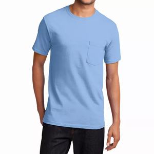 Fournisseur de t-shirts de poche haut de gamme proposant des t-shirts en coton décontractés avec un design de poche avant pour hommes et vêtements unisexes - Product Image 6