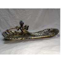 Estatua artística de Metal y latón para decoración del hogar, estatua de Leones artesanales, acabado de alta calidad, tamaño pequeño, escultura de Jaguar, Exportación