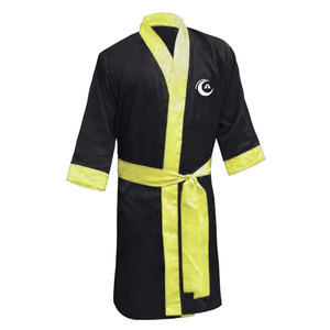 2025 Best Selling Custom Satin <b>Silk</b> Boxing <b>Robes</b> High Quality Without Hood Martial Arts Equipment for <b>Men</b> and Women - Product Image 1