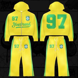 Capuche de survêtement en pur coton respirant pour hommes à la mode Design graphique imprimé à chaud Lettre bouffante Impression Maternité Caractéristique Vente chaude - Product Image 6