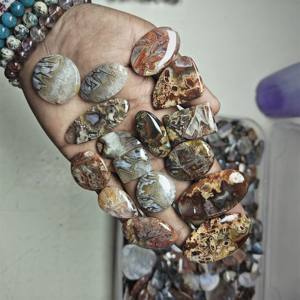 Natural Stick Agate Cabochon Loose Gemstone Stick Agate Mix Shape Cabochon <b>Polished</b> Cabochon Make for Jewellery Turkey Agate - Product Image 4