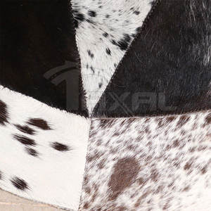 Vente directe d'usine de tapis ronds en cuir de vachette robustes taille personnalisée tapis ronds en cuir de vachette de faible quantité minimale de commande - Product Image 6