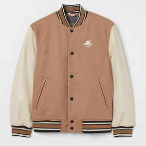 <b>Letterman</b> <b>Jacket</b> For Sports Wear Stylish Warm <b>Jacket</b> With Ribbed Cuffs And Collar For Outdoor Use - Product Image 1