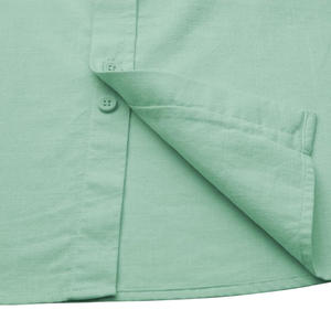 Camisas informales de manga corta con botones para hombre que se ofrecen con bordado de marca y personalización de tallas para pedidos al por mayor - Product Image 4