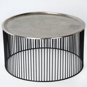 Mesa de centro redonda de Metal atractiva de latón AK, acabado antiguo con muebles tradicionales de vidrio superior para muebles de habitación de Hotel - Product Image 5