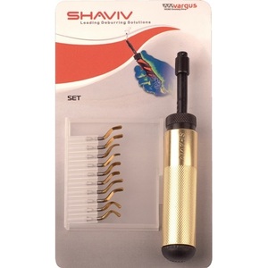 Golden <b>Flex</b> <b>B</b> 7-Piece Deburring Set SHAVIV Premium Knives for Efficient Deburring Process - Product Image 1