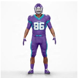 Uniforme de Fútbol Americano Sublimado Personalizado para Equipos Adultos, Jersey de Manga Corta con Colores y Nombres de Equipos Personalizados, MOQ Bajo - Product Image 3