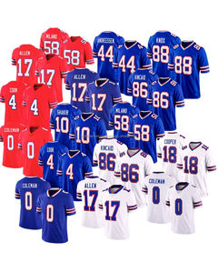 Maillots de football américain antibactériens avec impression par transfert thermique, 100 % polyester, prêts à être expédiés, jersey cousu - Product Image 2