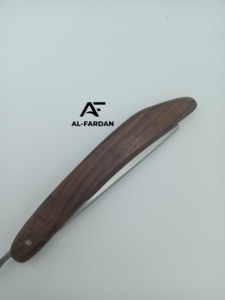 AL-FARDAN Straight Cut Throat Turkish <b>Razor</b> Pakka Wood Handle Stainless Steel <b>Blade</b> <b>Single</b> Edge Men's Grooming Shavette <b>Razors</b> - Product Image 5