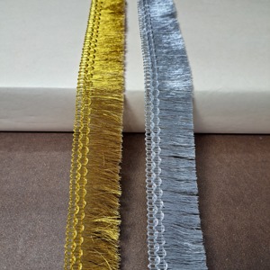 ขอบลูกไม้โลหะสีทองขอบสำหรับการออกแบบแฟชั่นระดับไฮเอนด์เครื่องแต่งกายแฟนซี - Product Image 2