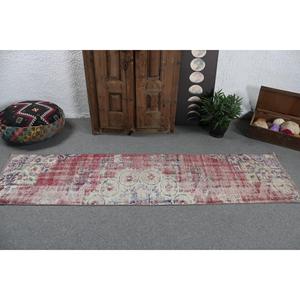 Tapis de 2,1 x 8,1 pieds, tapis turc vintage, tapis en laine rouge - Product Image 3