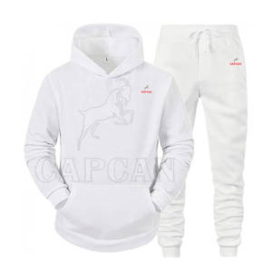 Conjunto de chándal de gimnasio de peso pesado para hombre con diseño personalizado al mejor precio Capcan con logotipo impreso transpirable para temporada de invierno talla XL - Product Image 1