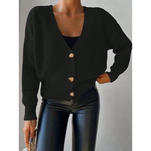 Blusa de Punto con Detalle de Botones, 30908 - Negra - Product Image 5