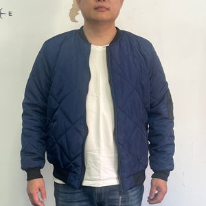 Chaqueta de bombardero acolchada para hombre, ligera, informal, con cremallera, ropa de calle, abrigo, varios colores - Product Image 5