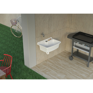 Lavello da Cucina Mongardi Vela Line 69L Multifunzione, Montaggio a Parete, Resistente agli Acidi, per Uso Interno ed Esterno, con Rubinetto a Foro Singolo - Product Image 4