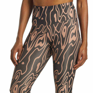 2025 Pantalon de yoga taille haute 100% coton coloré pour femme-Legging sublimé Poches croisées à séchage rapide mi-tricoté - Product Image 3
