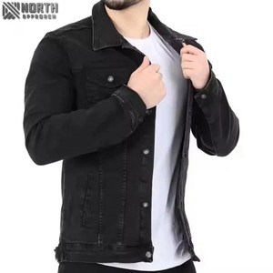 2025 Men Denim Jacket <b>Covered</b> <b>Button</b> Closure Front Stylish Regular Sleeve Design Customizable High Quality Casual Comfort Jacket - Product Image 1